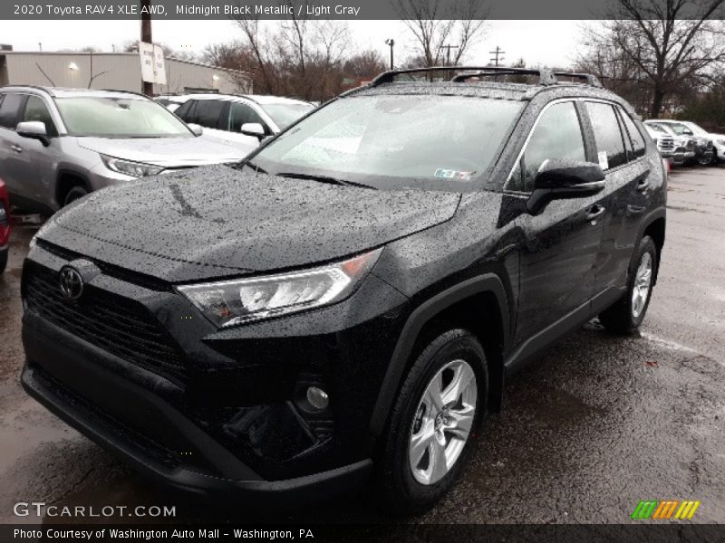 Midnight Black Metallic / Light Gray 2020 Toyota RAV4 XLE AWD