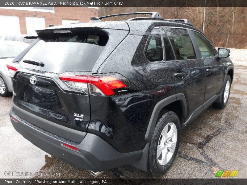 Midnight Black Metallic / Light Gray 2020 Toyota RAV4 XLE AWD