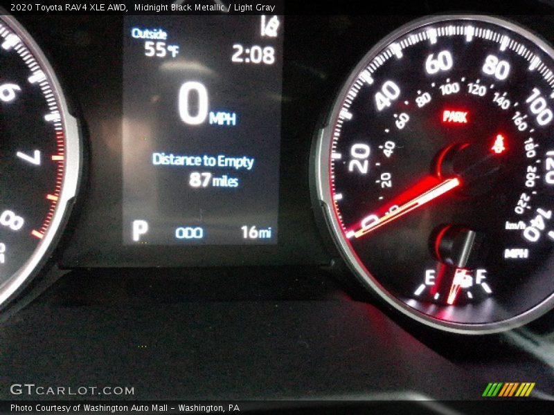 Midnight Black Metallic / Light Gray 2020 Toyota RAV4 XLE AWD