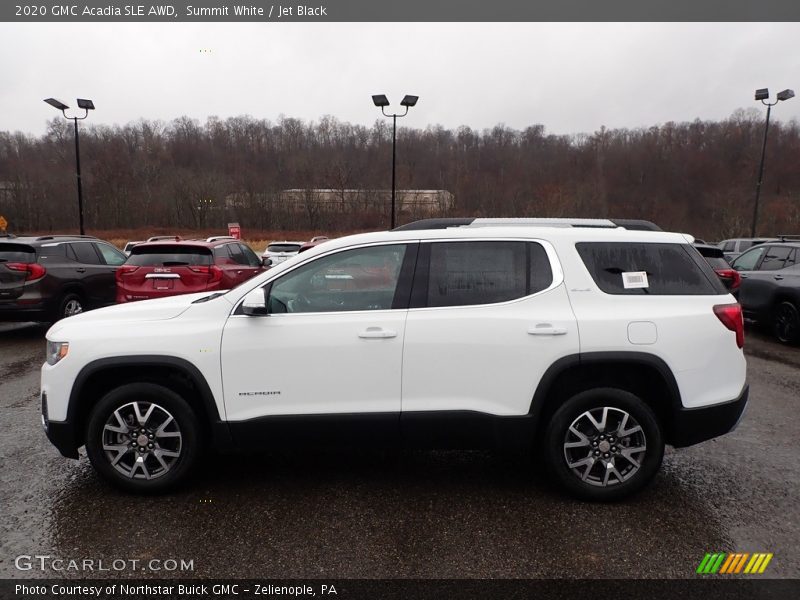 Summit White / Jet Black 2020 GMC Acadia SLE AWD