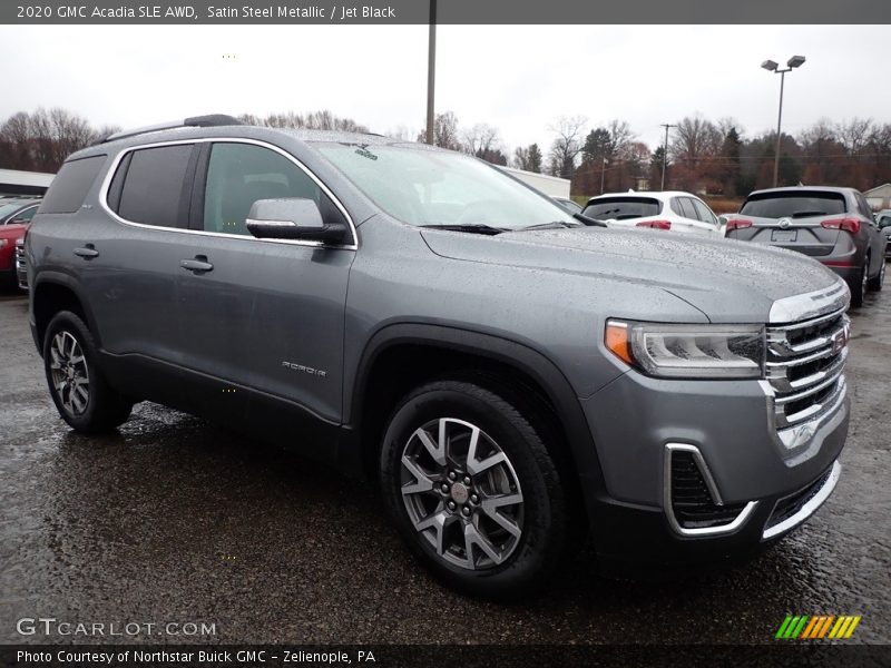 Satin Steel Metallic / Jet Black 2020 GMC Acadia SLE AWD