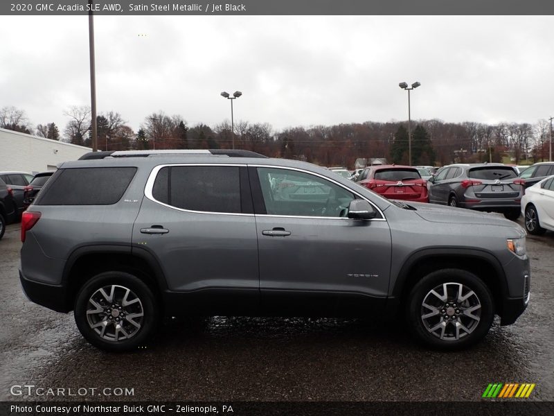 Satin Steel Metallic / Jet Black 2020 GMC Acadia SLE AWD