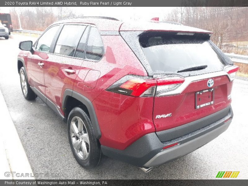 Ruby Flare Pearl / Light Gray 2020 Toyota RAV4 Limited AWD Hybrid