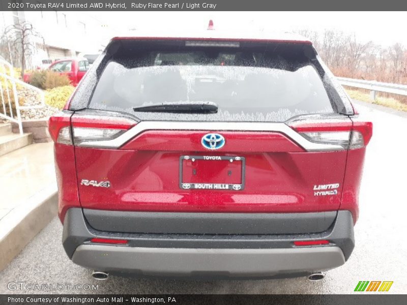 Ruby Flare Pearl / Light Gray 2020 Toyota RAV4 Limited AWD Hybrid