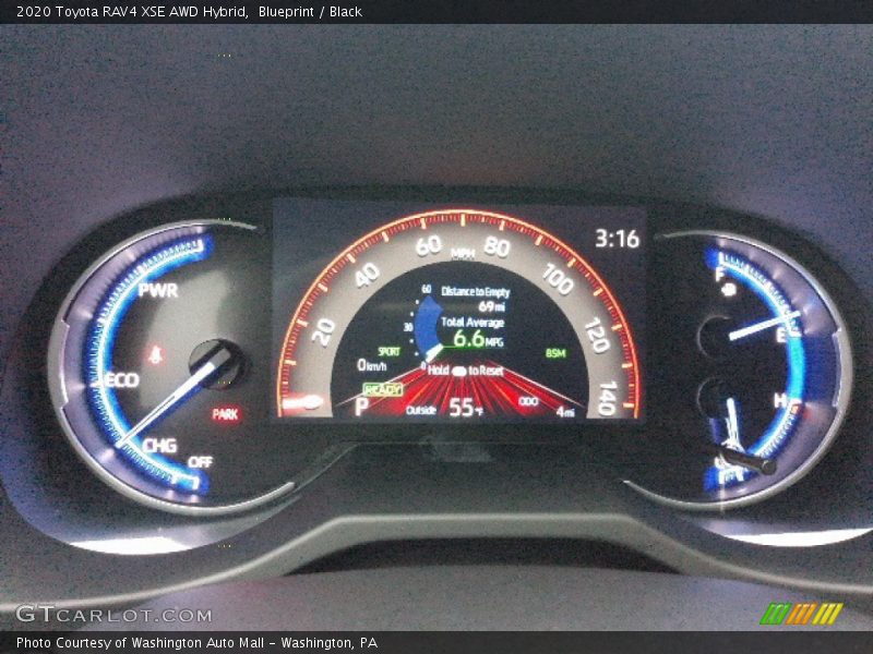 Blueprint / Black 2020 Toyota RAV4 XSE AWD Hybrid
