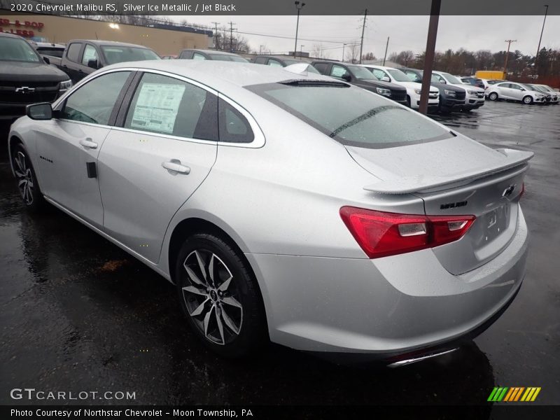 Silver Ice Metallic / Jet Black 2020 Chevrolet Malibu RS