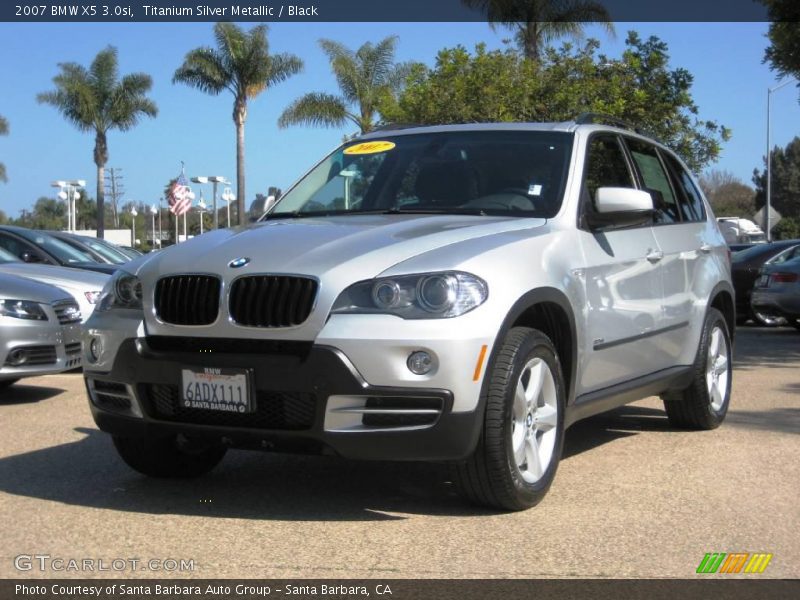 Titanium Silver Metallic / Black 2007 BMW X5 3.0si