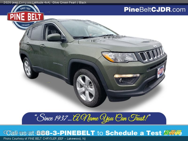 Olive Green Pearl / Black 2020 Jeep Compass Latitude 4x4