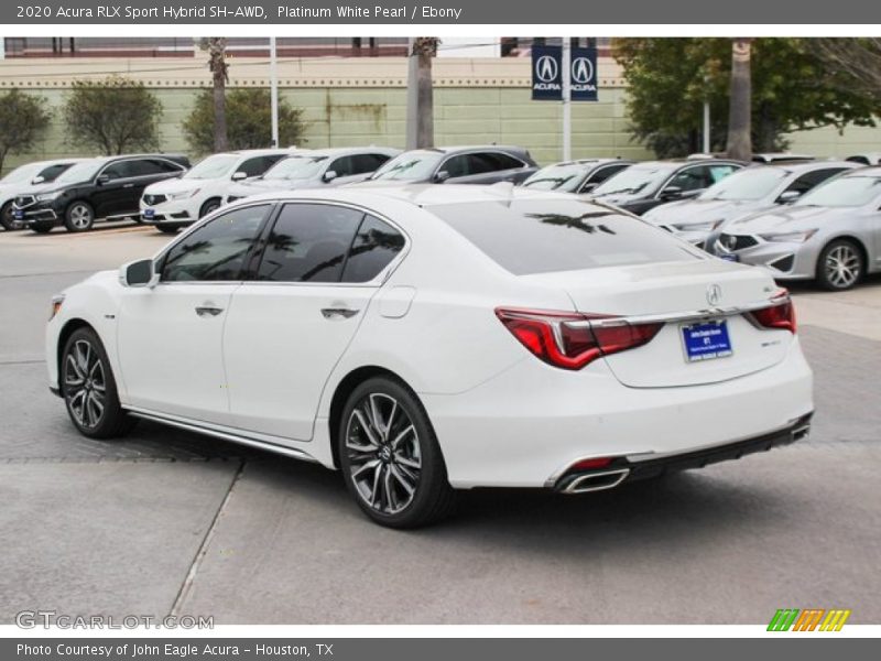 Platinum White Pearl / Ebony 2020 Acura RLX Sport Hybrid SH-AWD
