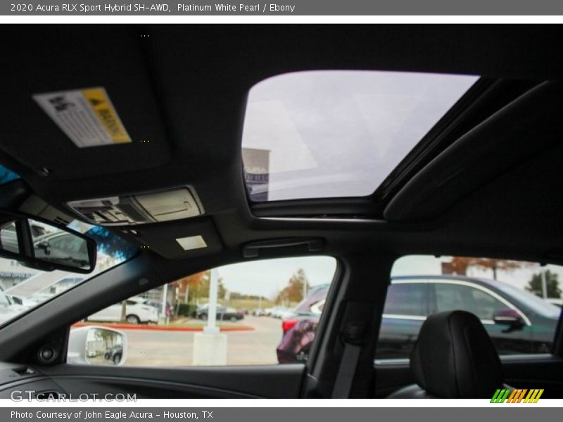 Platinum White Pearl / Ebony 2020 Acura RLX Sport Hybrid SH-AWD