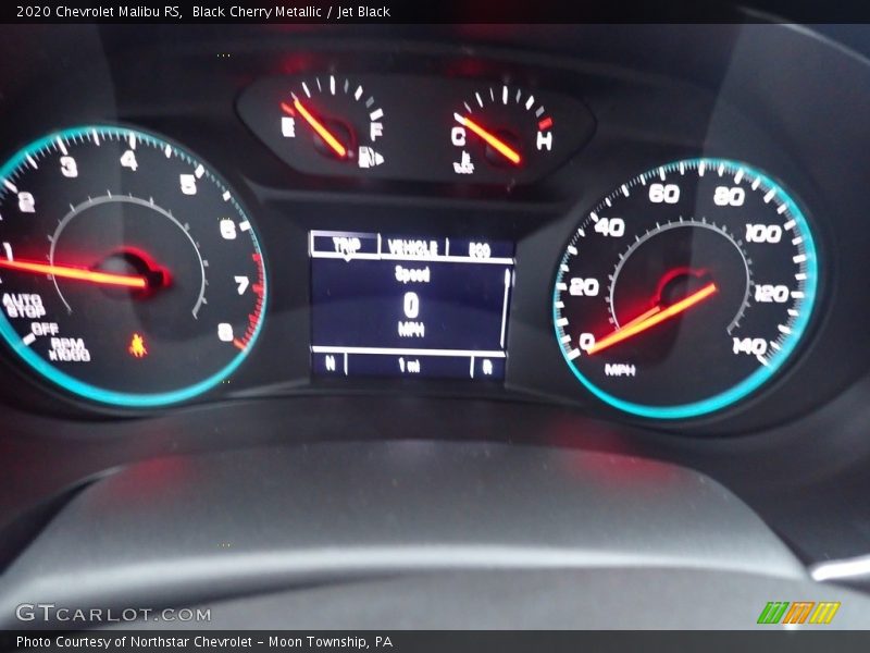 Black Cherry Metallic / Jet Black 2020 Chevrolet Malibu RS