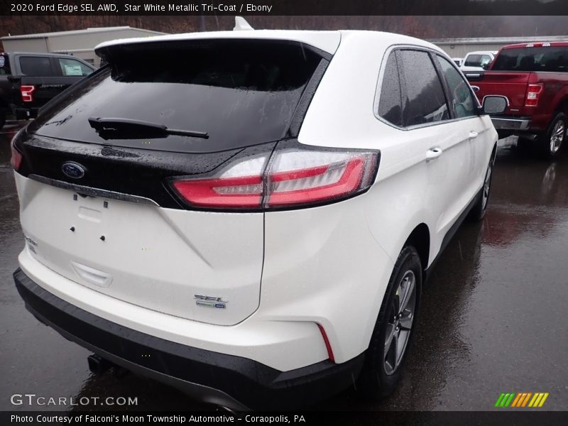 Star White Metallic Tri-Coat / Ebony 2020 Ford Edge SEL AWD