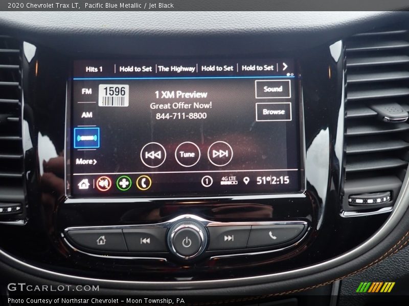 Pacific Blue Metallic / Jet Black 2020 Chevrolet Trax LT