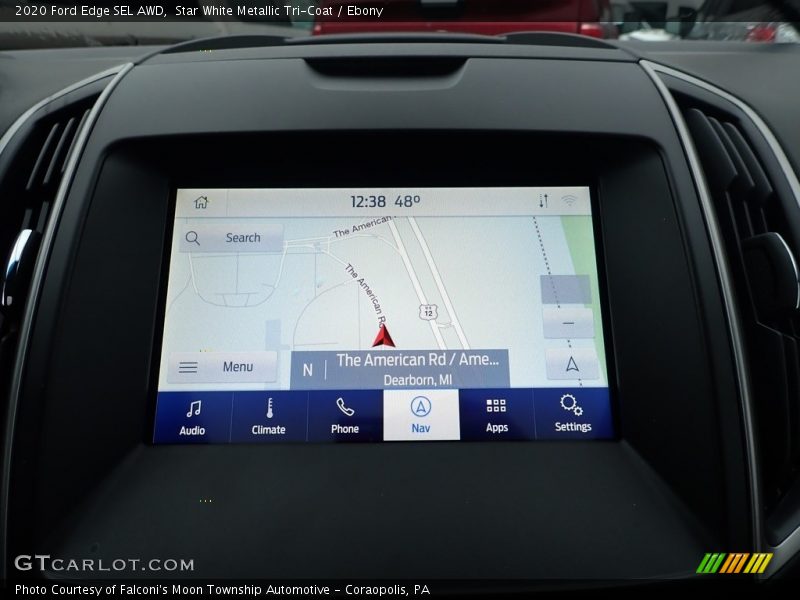 Navigation of 2020 Edge SEL AWD