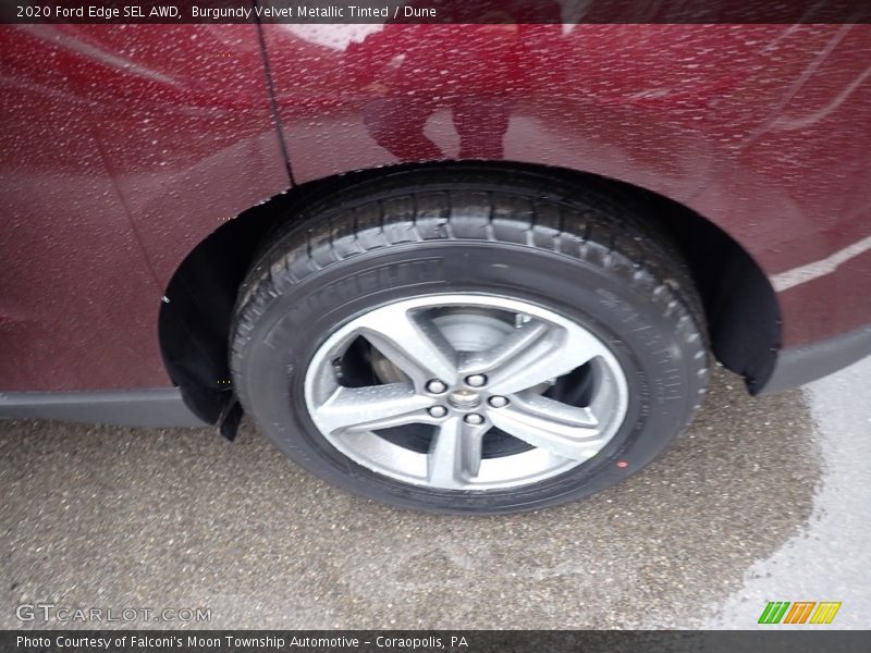 Burgundy Velvet Metallic Tinted / Dune 2020 Ford Edge SEL AWD