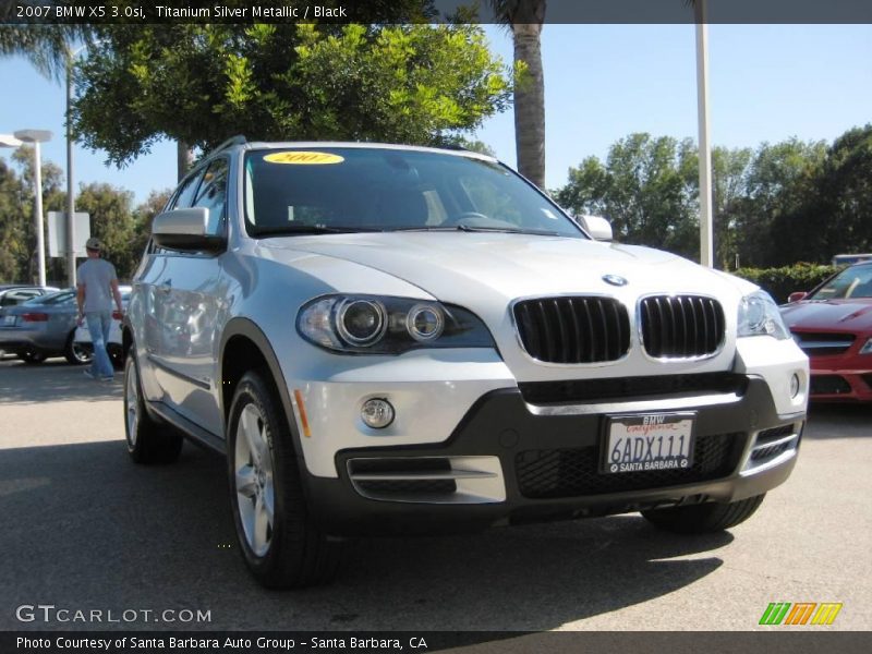 Titanium Silver Metallic / Black 2007 BMW X5 3.0si
