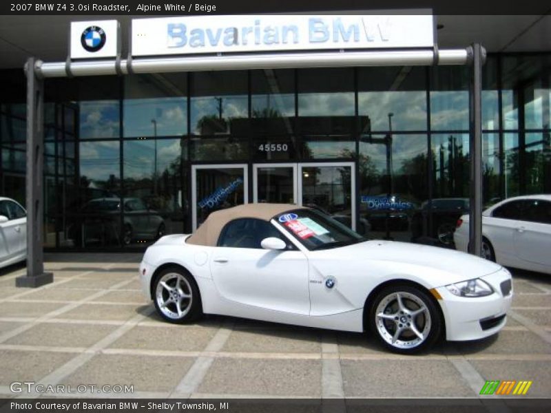 Alpine White / Beige 2007 BMW Z4 3.0si Roadster