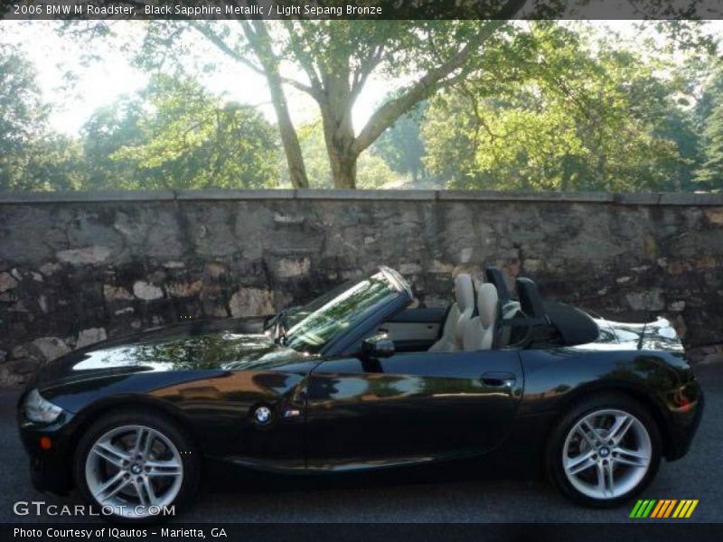 Black Sapphire Metallic / Light Sepang Bronze 2006 BMW M Roadster