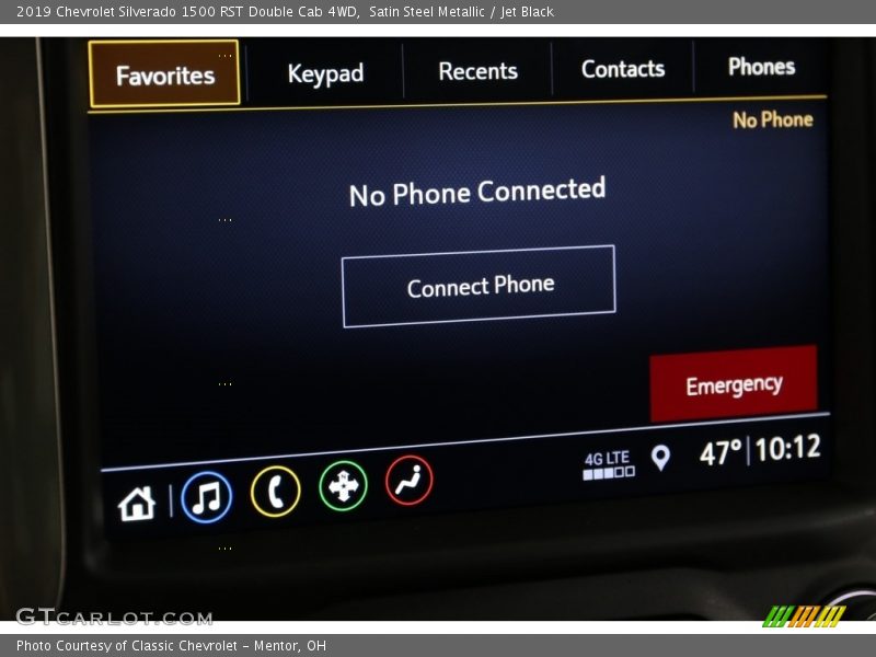 Satin Steel Metallic / Jet Black 2019 Chevrolet Silverado 1500 RST Double Cab 4WD