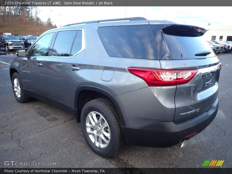 Satin Steel Metallic / Jet Black 2020 Chevrolet Traverse LT AWD