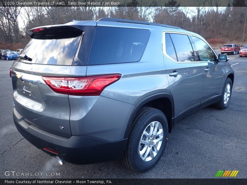 Satin Steel Metallic / Jet Black 2020 Chevrolet Traverse LT AWD