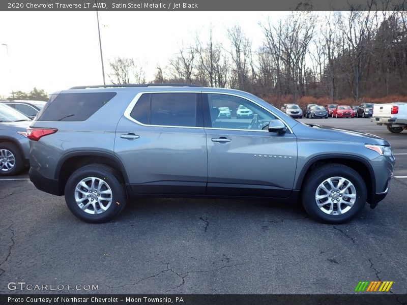 Satin Steel Metallic / Jet Black 2020 Chevrolet Traverse LT AWD