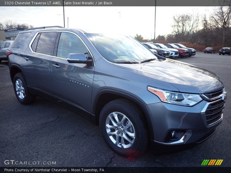 Satin Steel Metallic / Jet Black 2020 Chevrolet Traverse LT AWD