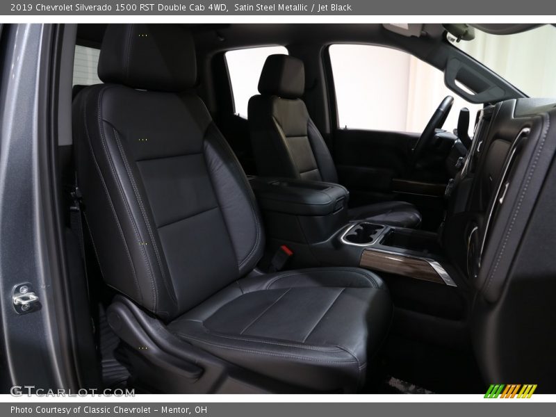 Satin Steel Metallic / Jet Black 2019 Chevrolet Silverado 1500 RST Double Cab 4WD