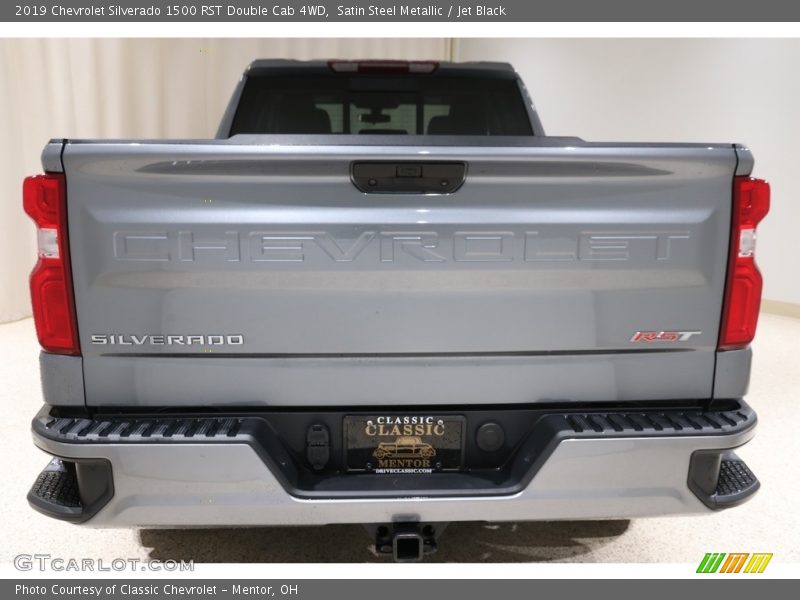 Satin Steel Metallic / Jet Black 2019 Chevrolet Silverado 1500 RST Double Cab 4WD