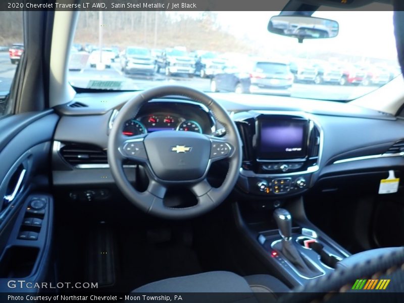 Satin Steel Metallic / Jet Black 2020 Chevrolet Traverse LT AWD