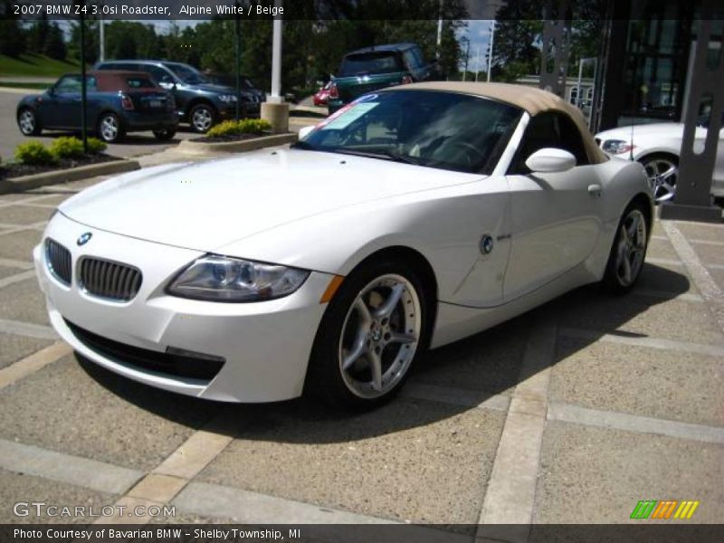 Alpine White / Beige 2007 BMW Z4 3.0si Roadster