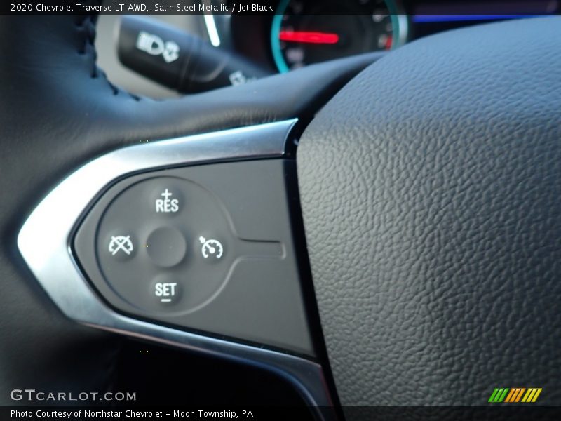 Satin Steel Metallic / Jet Black 2020 Chevrolet Traverse LT AWD