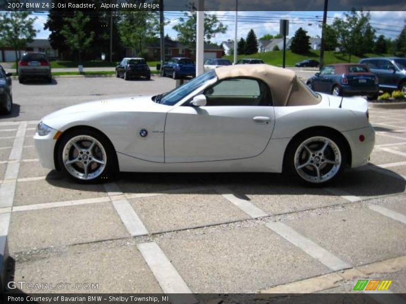 Alpine White / Beige 2007 BMW Z4 3.0si Roadster
