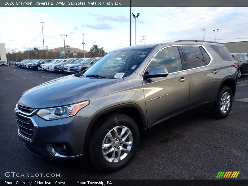 Satin Steel Metallic / Jet Black 2020 Chevrolet Traverse LT AWD