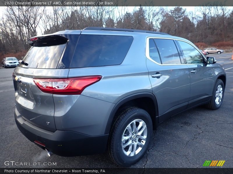 Satin Steel Metallic / Jet Black 2020 Chevrolet Traverse LT AWD