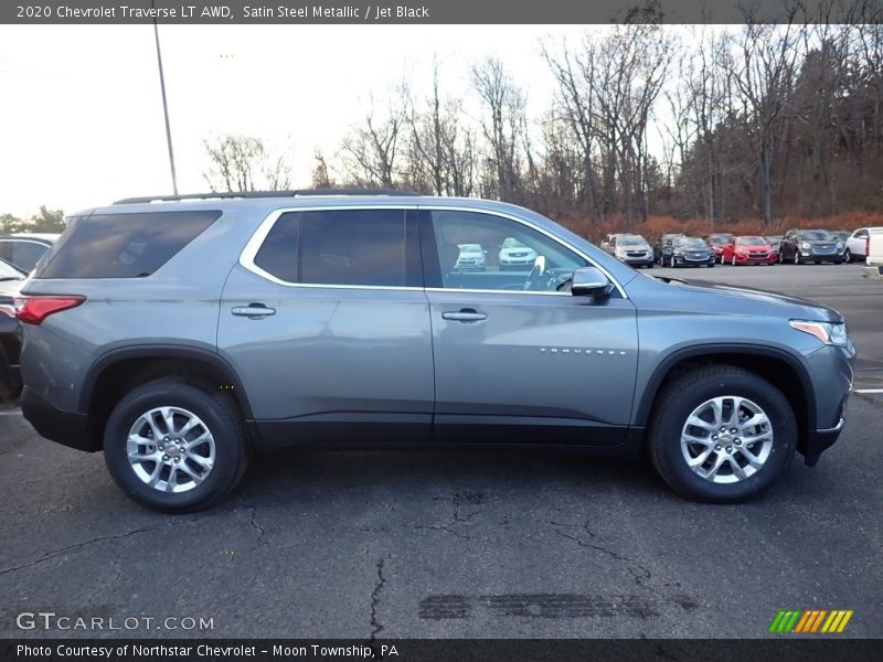 Satin Steel Metallic / Jet Black 2020 Chevrolet Traverse LT AWD