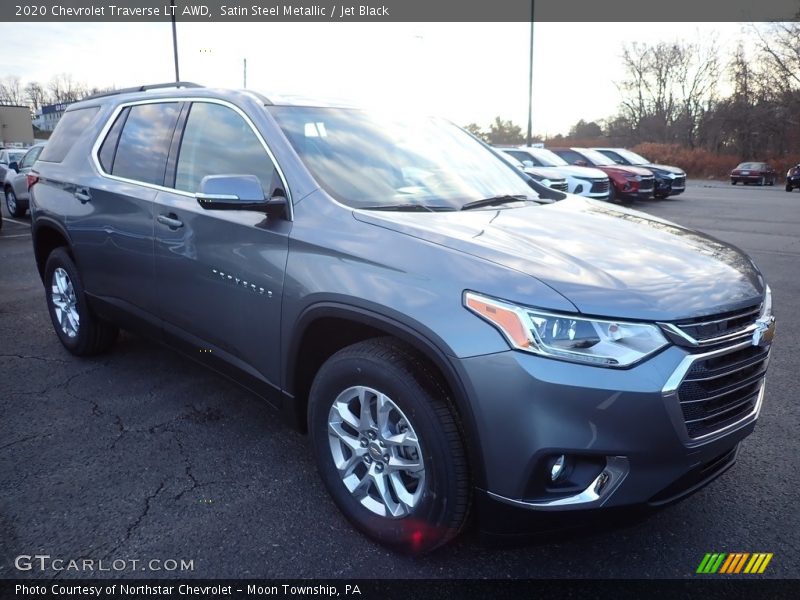 Satin Steel Metallic / Jet Black 2020 Chevrolet Traverse LT AWD