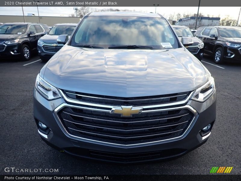 Satin Steel Metallic / Jet Black 2020 Chevrolet Traverse LT AWD