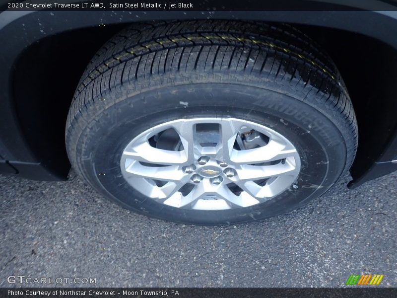 Satin Steel Metallic / Jet Black 2020 Chevrolet Traverse LT AWD