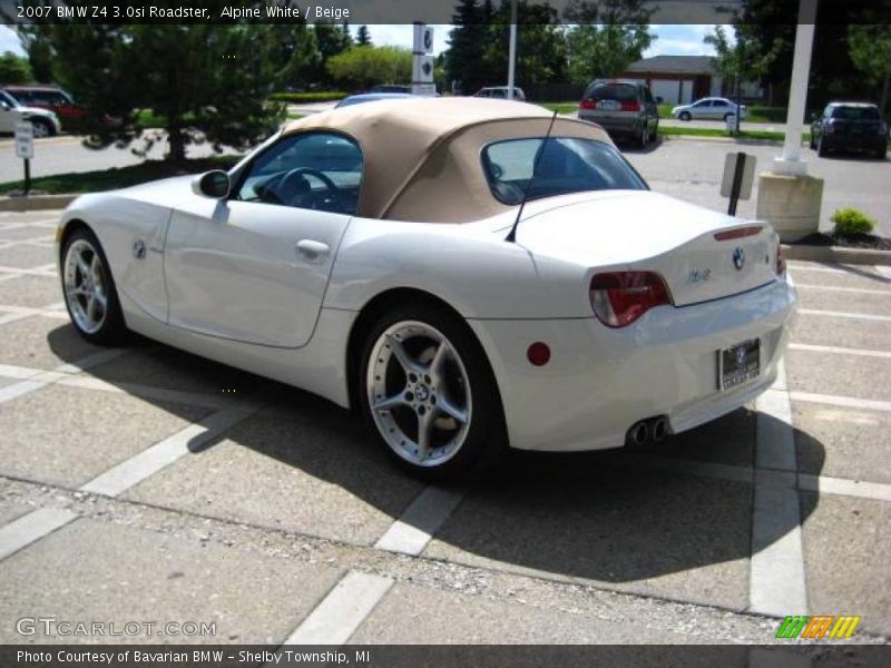 Alpine White / Beige 2007 BMW Z4 3.0si Roadster