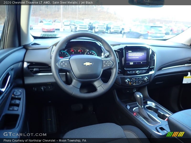 Satin Steel Metallic / Jet Black 2020 Chevrolet Traverse LT AWD