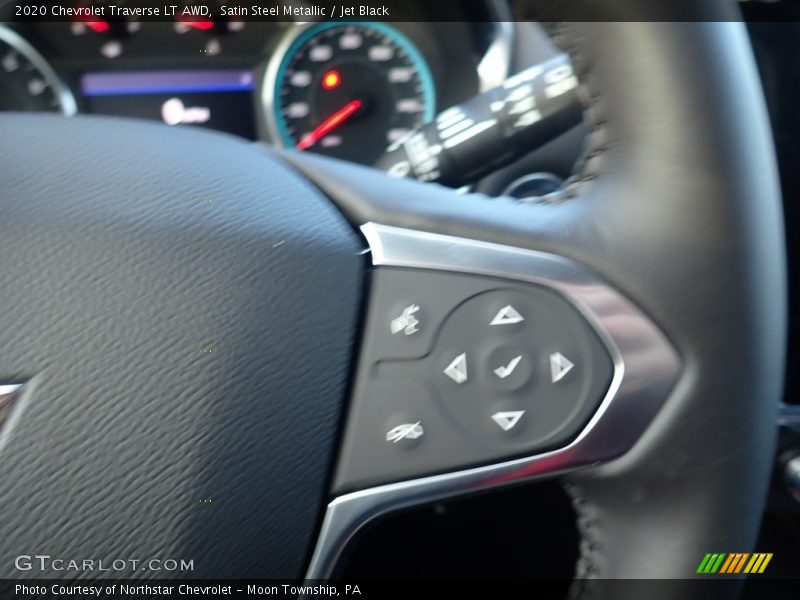 Satin Steel Metallic / Jet Black 2020 Chevrolet Traverse LT AWD