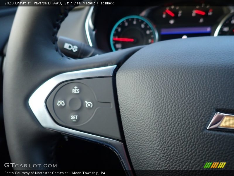 Satin Steel Metallic / Jet Black 2020 Chevrolet Traverse LT AWD