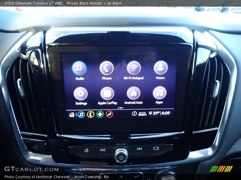 Mosaic Black Metallic / Jet Black 2020 Chevrolet Traverse LT AWD