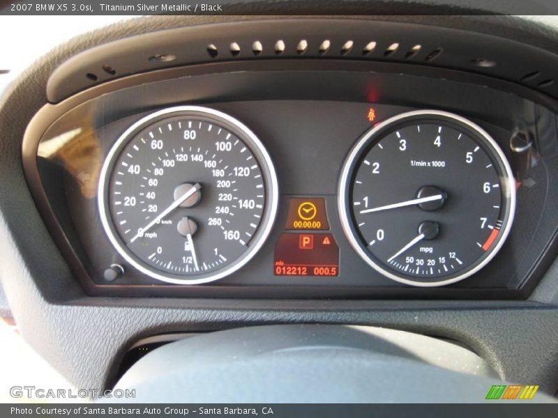 Titanium Silver Metallic / Black 2007 BMW X5 3.0si
