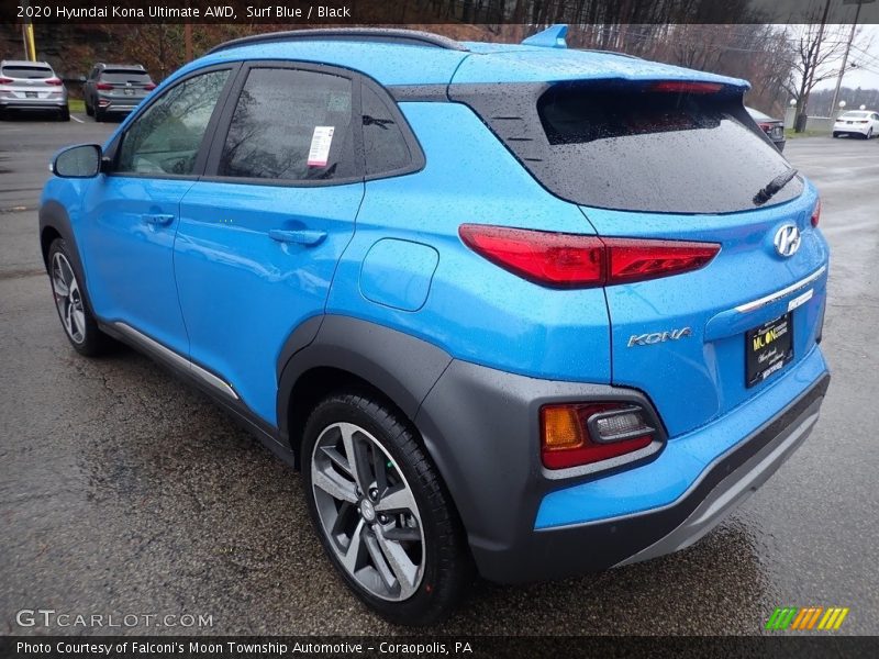 Surf Blue / Black 2020 Hyundai Kona Ultimate AWD