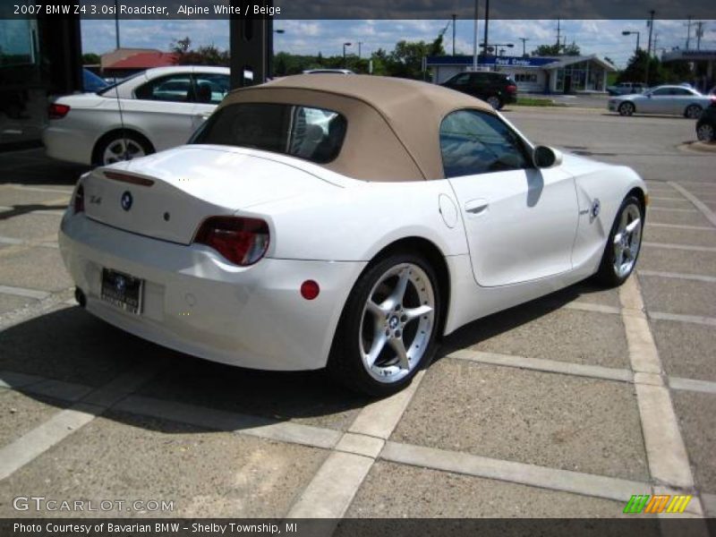 Alpine White / Beige 2007 BMW Z4 3.0si Roadster