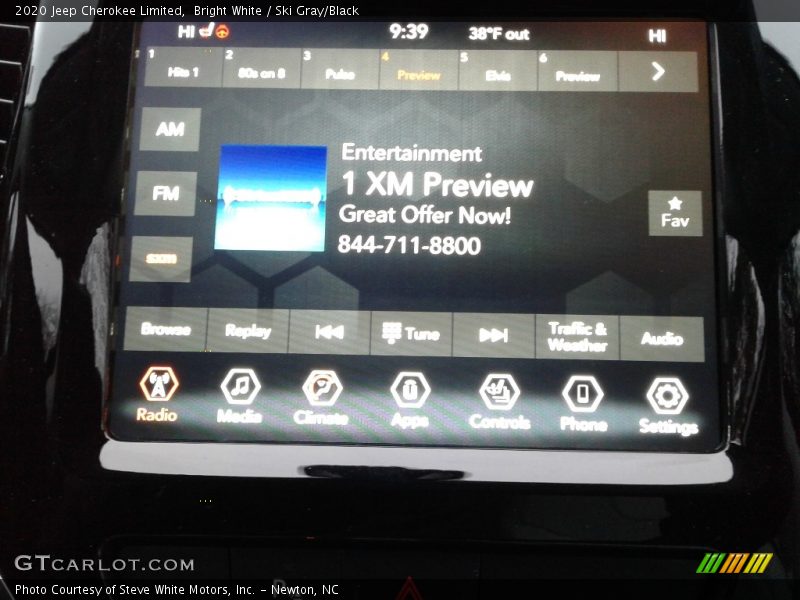 Bright White / Ski Gray/Black 2020 Jeep Cherokee Limited