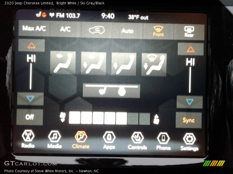 Bright White / Ski Gray/Black 2020 Jeep Cherokee Limited