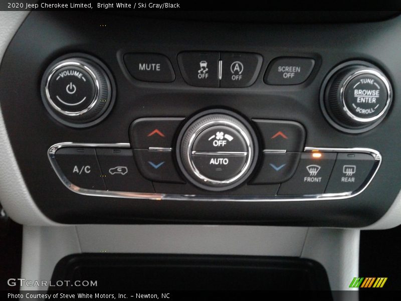 Bright White / Ski Gray/Black 2020 Jeep Cherokee Limited